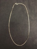 Serpentine Link 1.25mm Wide 16in Long Italian Made Sterling Silver Chain