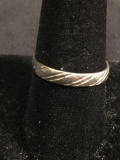 Laser Carved Finished High Polished 3mm Wide Sterling Silver Band