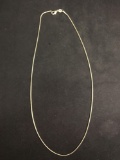 Snake Link 1mm Wide 20in Long Sterling Silver Chain