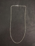 Elongated Baby Rolo Link 2mm Wide 18in Long Sterling Silver Chain