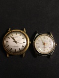 Lot of Two Round 25mm & 30mm Seiko & Liberty Designers Loose Stainless Steel Watches