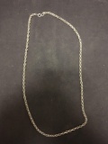 Rope Link 3.5mm Wide 24in Long Sterling Silver Chain