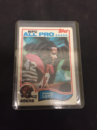 1982 Topps #486 Ronnie Lott 49ers Rookie Football Card from Collection
