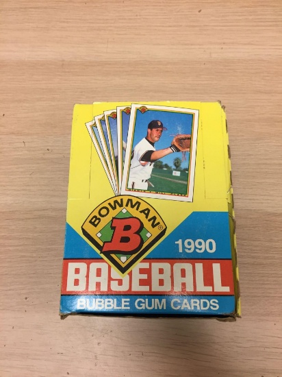 Unopened 1990 Bowman Baseball 36 Pack Wax Box from Estate Collection