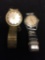 Lot of Two Timex Designer Stainless Steel Watches w/ Bracelets, One w/ 30mm Round Face & One w/ 26mm