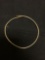 Signed Designer 1.25mm Wide 3in Diameter Double Shepard's Hook 12Kt Gold-Filled Bangle Bracelet