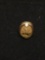Oval 14x10mm Lady Cameo Motif 12Kt Gold-Filled Signed Designer Vintage Pin
