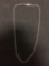 Snake Link 1mm Wide 18in Long Italian Made Sterling Silver Chain