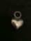 High Polished 11x11mm Puffy Heart Sterling Silver Pendant