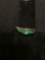 Domed Malachite Inlaid 5mm Wide Tapered Signed Designer Old Pawn Mexico Sterling Silver Ring Band