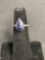 Teardrop 13x8mm Lapis Cabochon Center Old Pawn Mexico Signed Designer Sterling Silver Ring Band