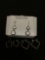 Lot of Three Various Size & Style Pairs of Alloy Fashion Drop Earrings