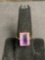 Emerald Cut Faceted 14x10mm Amethyst Center Gold-Tone Signed Designer Sterling Silver Ring Band