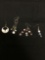 Lot of Four Various Size & Style Single Mismatched Earrings