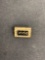 Rectangular 15x9mm Faux Pearl Accented Greek Letters Enameled Gold-Filled Pin