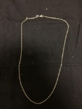 Avery Designer 1.5mm Wide Wheat Link 18in Long Sterling Silver Chain