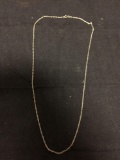 Wheat Link 1.25mm Wide 20in Long Sterling Silver Chain