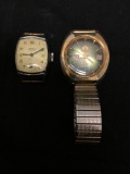 Lot of Two, One Orient Stainless Steel Watch w/ 30mm Face & Bracelet & One Westclox Loose Stainless