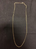 Curb Link 1.5mm Wide 20in Long 12Kt Gold-Filled Chain