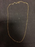 Cable Link 1mm Wide 18in Long 12Kt Gold-Filled Chain