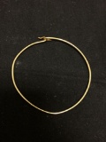 Signed Designer 1.25mm Wide 3in Diameter Double Shepard's Hook 12Kt Gold-Filled Bangle Bracelet