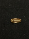 Oval 26x9mm Catholic Cross Detailed 10Kt Gold-Filled Signed Designer Commemorative Pin