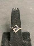 Greek Key Ying Yang Design w/ Onyx Inlay 12mm Wide Tapered Signed Designer Sterling Silver Ring Band