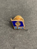 Enameled & Rhinestone Accented 10x11mm 10Kt Gold-Filled State of Virginia Commemorative Pin