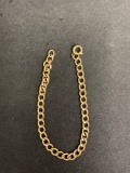 Curb Link 5mm Wide 7in Long 12Kt Gold-Filled Bracelet