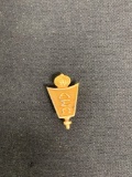 Greek Torch Themed 18x10mm Gold-Filled Pin