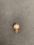 Pearl Accented 15x8mm Gold-Filled Cage Pendant