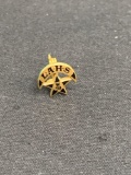 Enameled L.A.H.S. Lodge Member Round 10mm Gold-Filled Commemorative Pin