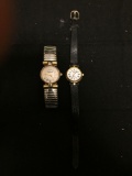 Lot of Two Anne Klein Designer Stainless Steel Watches, Round 21mm & Round 23mm With Bracelets