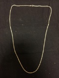 Rope Link 1.5mm Wide 24in Long Italian Made Sterling Silver Chain