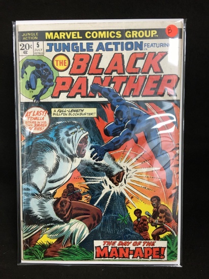 Jungle Action #5 Featuring Black Panther Vintage Comic Book - ATTIC FIND! B