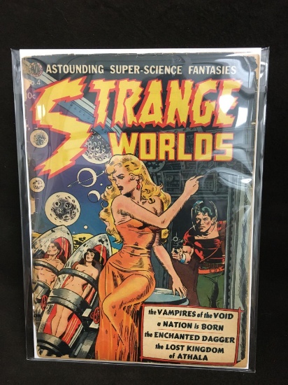 Strange Worlds #4 Vintage Comic Book - ATTIC FIND!