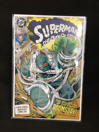 Superman The Man of Steel #18 White Letter Vintage Comic Book - ATTIC FIND!