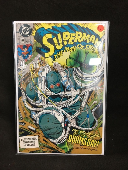 Superman The Man of Steel #18 Yellow Letter Vintage Comic Book - ATTIC FIND! B