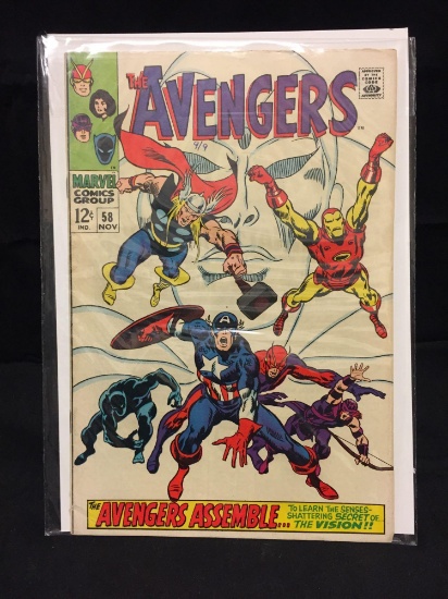 The Avengers #58 Comic Book from Estate Collection
