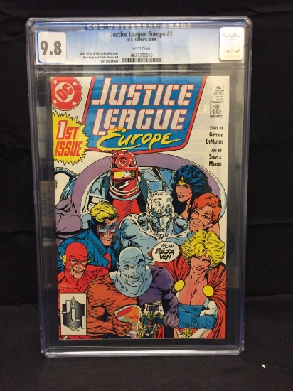 CGC Graded 9.8 Justice League Europe #1 Comic Book from Estate Collection