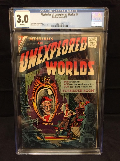 CGC Graded 3.0 Mysteries of Unexplored Worlds #4 Comic Book from Estate Collection