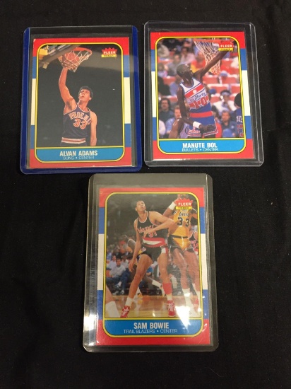 3 Card Lot of 1986-87 Fleer Basketball Cards from Collection