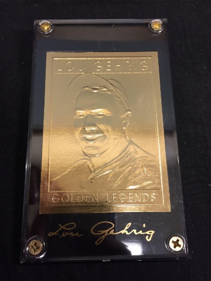 1994 Lou Gehrig 22kt Golden Legends Yankees Baseball Card