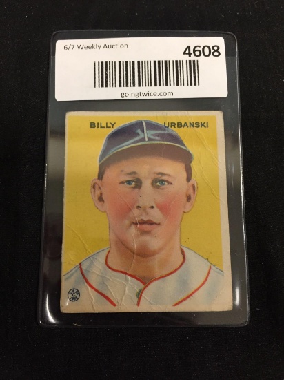 1933 Goudey #212 Billy Urbanski Boston Braves Vintage Baseball Card