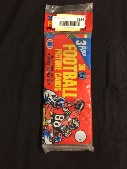 SEALED 1979 Topps Football Factory Sealed 3 Wax Pack Rack Pack from Collection - WOW