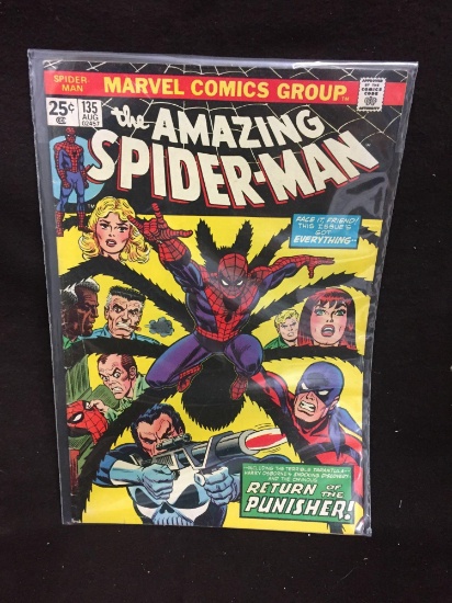 The Amazing Spiderman 135 Marvel Vintage Comic Book from Collection