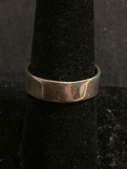 High Polished 5.5mm Wide Classic Pipe Style Sterling Silver Band