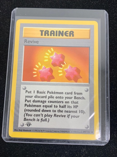 Pokemon Trainer Revive Base Set 1st Edition Shadowless Card 89/102