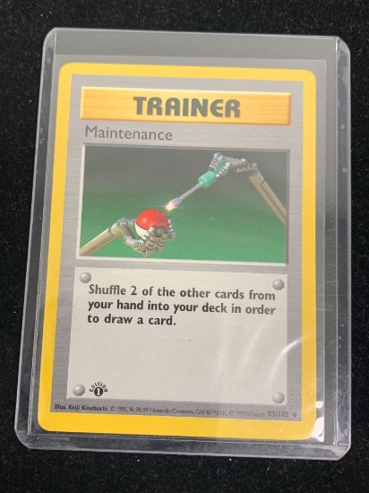 Pokemon Trainer Maintenance Base Set 1st Edition Shadowless Card 83/102