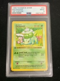 PSA Graded Mint 9 Pokemon Bulbasaur Base Set 1st Edition Shadowless Card 44/102